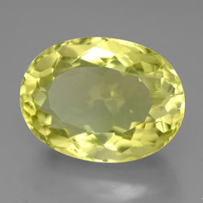 10,14 ctw natürlicher gelber Quarz, Oval Schliff, VVS