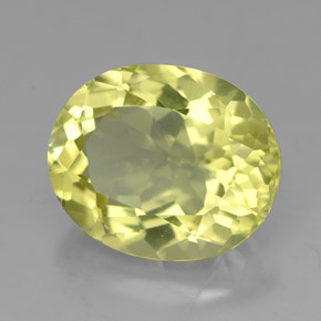 4,65 ctw natürlicher gelber Quarz, Oval Schliff, VVS