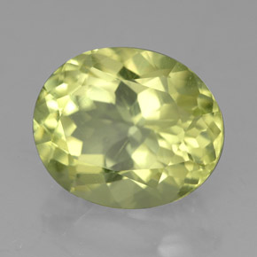 5,07 ctw natürlicher gelber Quarz, Oval Schliff, VVS