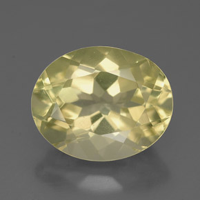 3,42 ctw natürlicher gelber Quarz, Oval Schliff, VVS