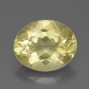3,13 ctw natürlicher gelber Quarz, Oval Schliff, VS