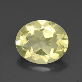 3,07 ctw natürlicher gelber Quarz, Oval Schliff, VVS