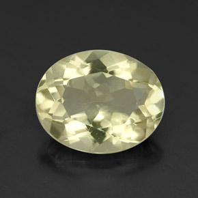 3,41 ctw natürlicher gelber Quarz, Oval Schliff, VVS