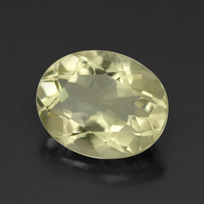 3,41 ctw natürlicher gelber Quarz, Oval Schliff, VVS