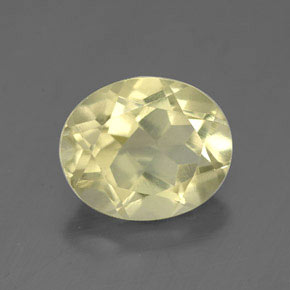 3,34 ctw natürlicher gelber Quarz, Oval Schliff, VVS