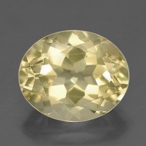 3,40 ctw natürlicher gelber Quarz, Oval Schliff, VVS