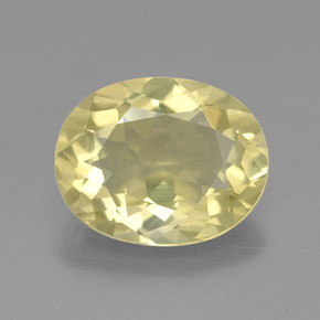 3,09 ctw natürlicher gelber Quarz, Oval Schliff, VVS-VS