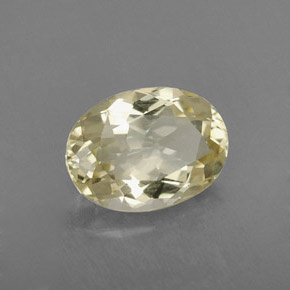 1,95 ctw natürlicher gelber Quarz, Oval Schliff, VS