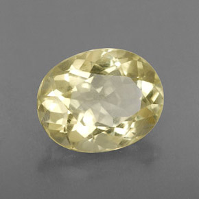 3,12 ctw natürlicher gelber Quarz, Oval Schliff, VVS
