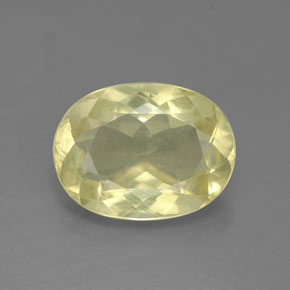 5,04 ctw natürlicher gelber Quarz, Oval Schliff, VS-SI