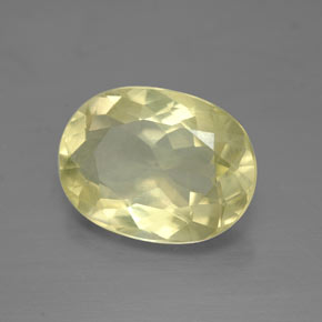 5,04 ctw natürlicher gelber Quarz, Oval Schliff, VS-SI