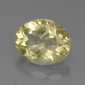 3,67 ctw natürlicher gelber Quarz, Oval Schliff, VVS