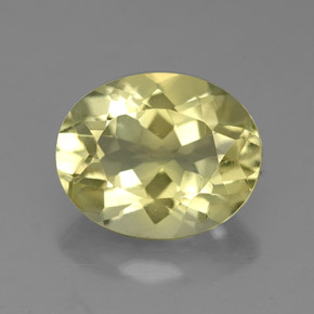 3,42 ctw natürlicher gelber Quarz, Oval Schliff, VVS