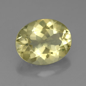 3,42 ctw natürlicher gelber Quarz, Oval Schliff, VVS