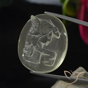 9,17 ctw natürlicher hellgelb Quarz, Oval, Transparent