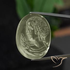 9,17 ctw natürlicher hellgelb Quarz, Oval, Transparent