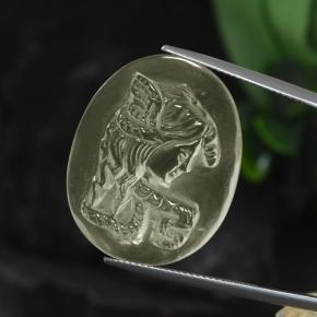 25,27 ctw natürlicher gelber Quarz, Oval Schliff, Transparent