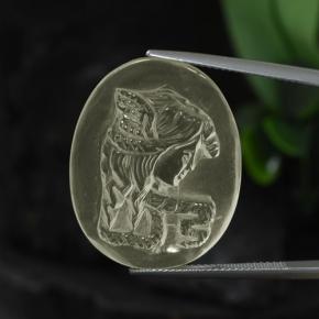 25,27 ctw natürlicher gelber Quarz, Oval Schliff, Transparent