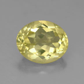 3,51 ctw natürlicher gelber Quarz, Oval Schliff, VS