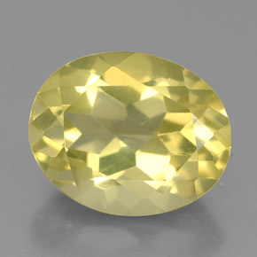 3,62 ctw natürlicher gelber Quarz, Oval Schliff, VS