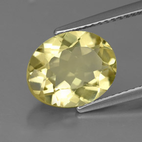 3,09 ctw natürlicher gelber Quarz, Oval Schliff, VS