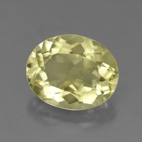 3,56 ctw natürlicher gelber Quarz, Oval Schliff, VS