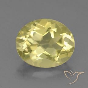 3.49ct Natürlicher Sehr blasses Gelb Quarz, Oval, VVS-VS