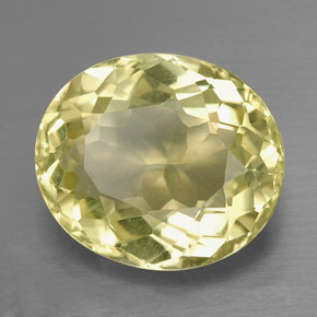 6,82 ctw natürlicher gelber Quarz, Oval Schliff, VS