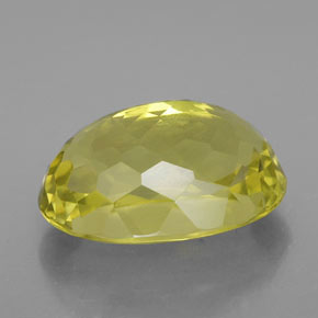 10,25 ctw natürlicher gelber Quarz, Oval Schliff, VVS-VS