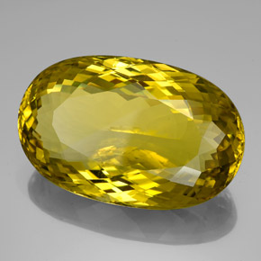 128,95 ctw natürlicher gelber Quarz, Oval Schliff, VVS