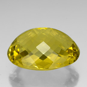 84,87 ctw natürlicher gelber Quarz, Oval Schliff, VVS