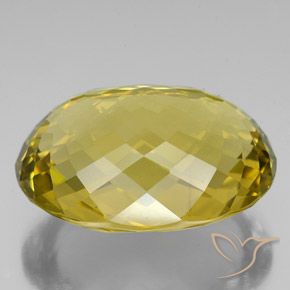 9,17 ctw natürlicher Sattes Gelb Quarz, Oval, VVS