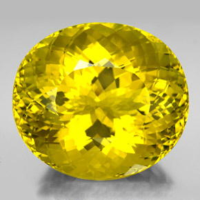 320,20 ctw natürlicher gelber Quarz, Oval Schliff, VVS