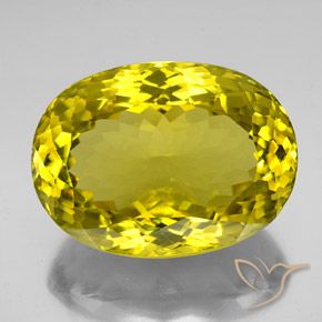 9,17 ctw natürlicher Sattes Gelb Quarz, Oval, VVS