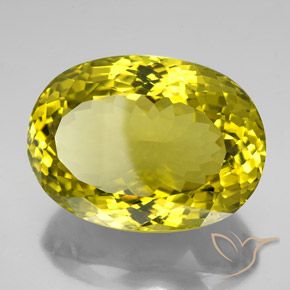 9,17 ctw natürlicher Sattes Gelb Quarz, Oval, VVS