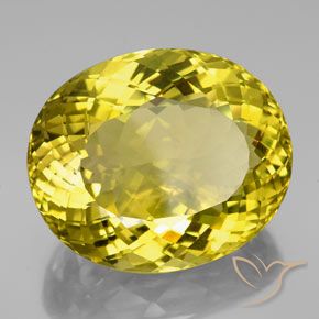 9,17 ctw natürlicher Sattes Gelb Quarz, Oval, VVS