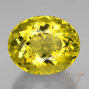 94.11ct Natürlicher Mittel-Dunkelgelb Quarz, Oval, VVS