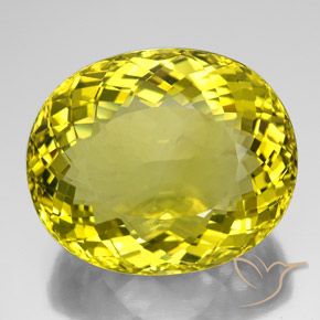 171.65ct Natürlicher Ananas Gelb Quarz, Oval, VVS-VS