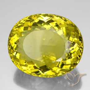 9,17 ctw natürlicher Ananas Gelb Quarz, Oval, VVS-VS
