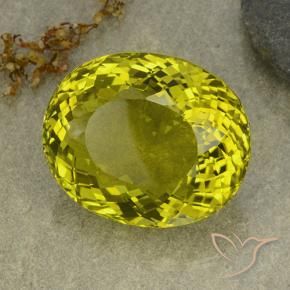 9,17 ctw natürlicher Mittelgelb Quarz, Oval, VVS