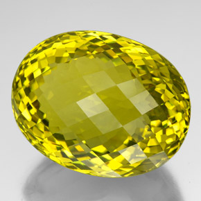 210,55 ctw natürlicher gelber Quarz, Oval Schliff, VVS