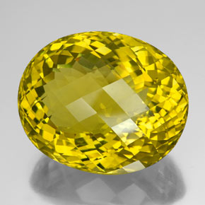 142,90 ctw natürlicher gelber Quarz, Oval Schliff, IF