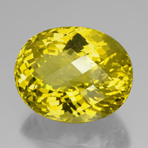 94,25 ctw natürlicher gelber Quarz, Oval Schliff, IF