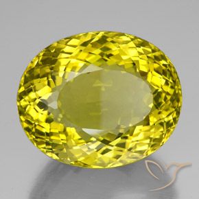 9,17 ctw natürlicher Lebhaftes Gelb Quarz, Oval, VVS