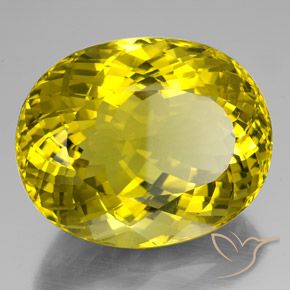 9,17 ctw natürlicher Sattes Gelb Quarz, Oval, VVS