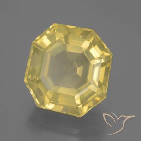 9,17 ctw natürlicher Helles Gold-Gelb Quarz, Oktagonschliff, VVS-VS