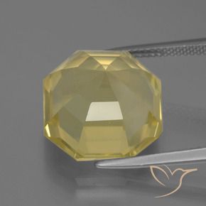 9,17 ctw natürlicher Helles Gold-Gelb Quarz, Oktagonschliff, VVS-VS