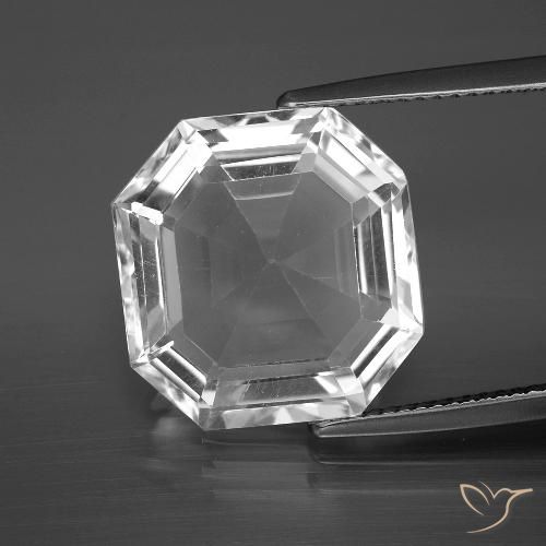 11.25ct Natürlicher Klares Weiß Quarz, Smaragdschliff, VVS