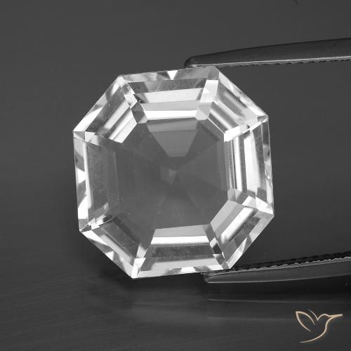 11.84ct Natürlicher Klares Weiß Quarz, Smaragdschliff, VVS
