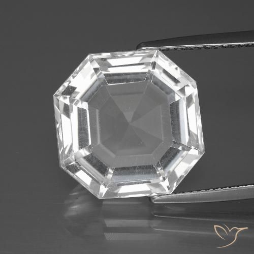 12.26ct Natürlicher Klares Weiß Quarz, Smaragdschliff, VVS-VS